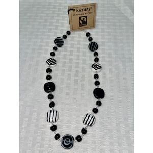 Kazuri Kenya Hand Crafted "JAZZY" Fair Trade 18" Beaded Statement Necklace NWT